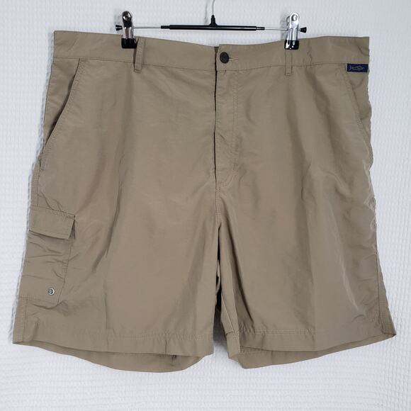 Kahala Hawaiian Shorts Mens XL Brown Cargo Hiking Elastic Waist Outdoors Nylon - Picture 1 of 16